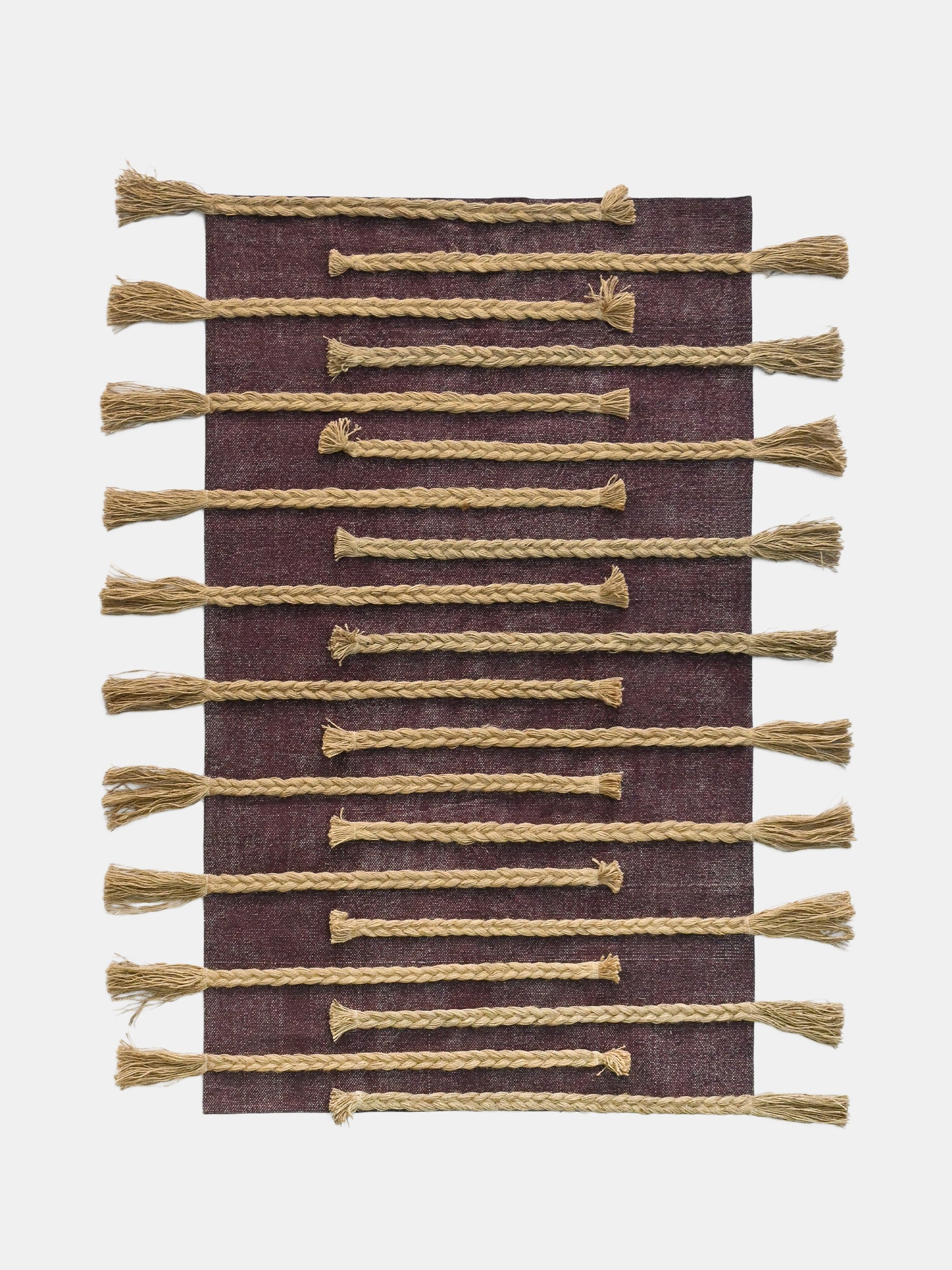 Tide Texture Hand-Embroidered Cotton & Jute Rug