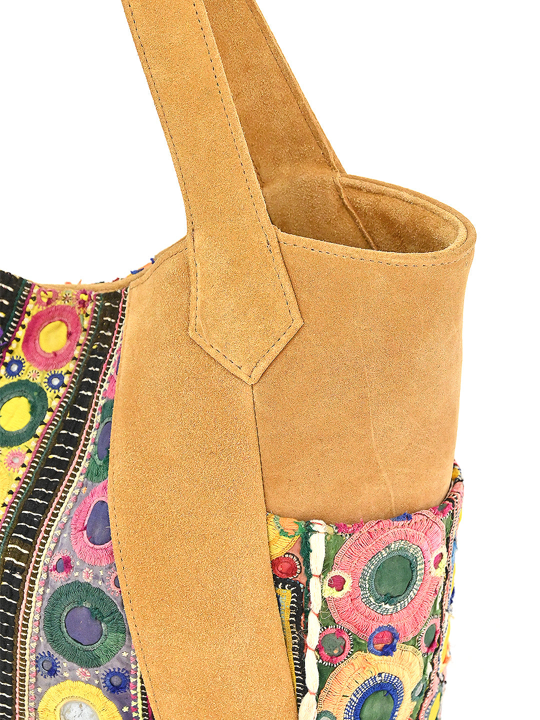 Khamsin vintage patchwork handbag flat lay — Art Avenue