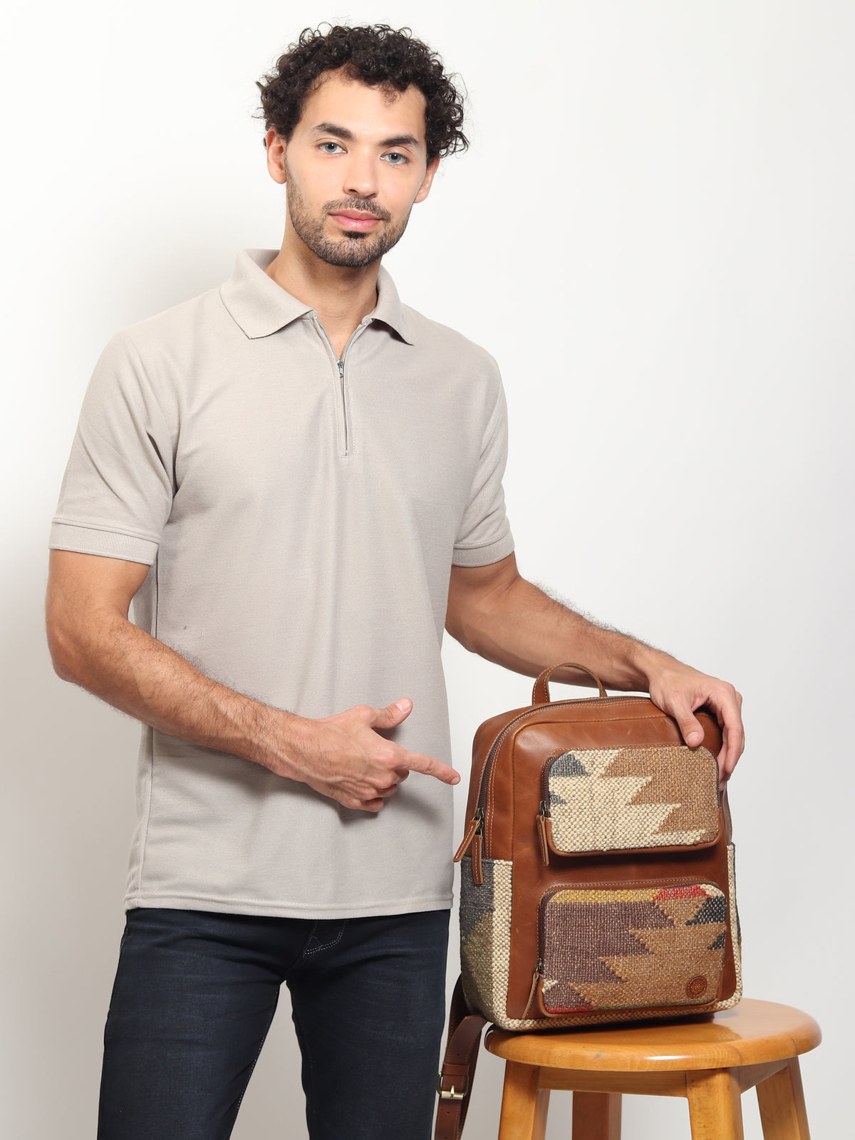 Sabre kilim backpack second view — Art Avenue