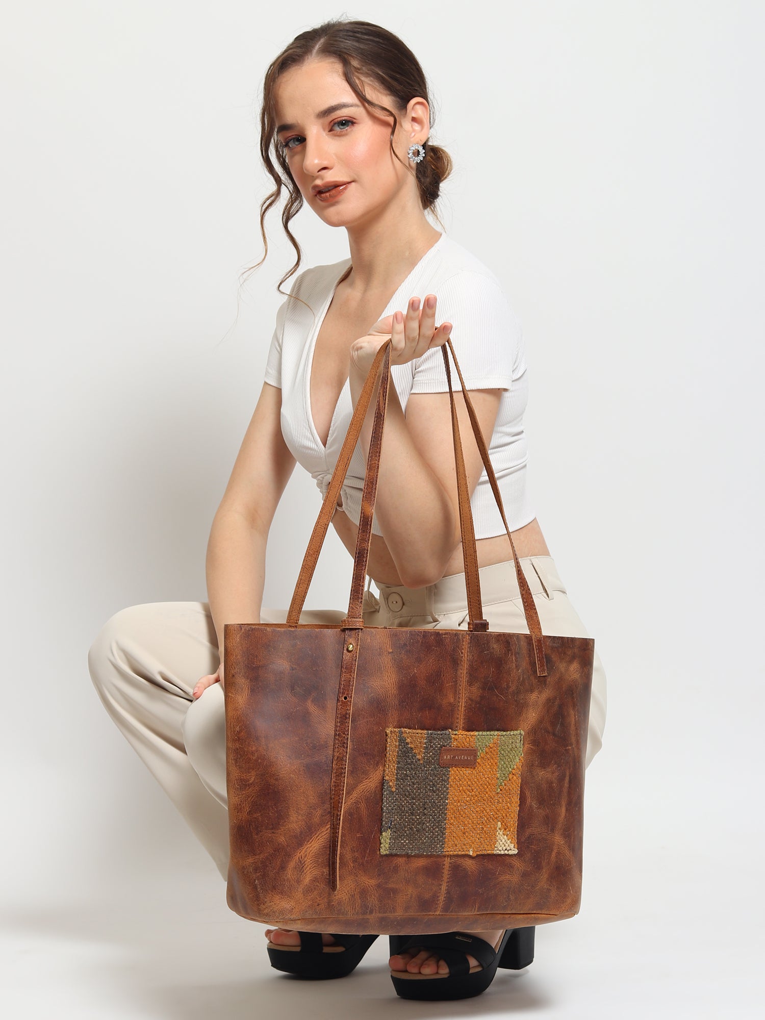 Avarice tote bag side view — Art Avenue
