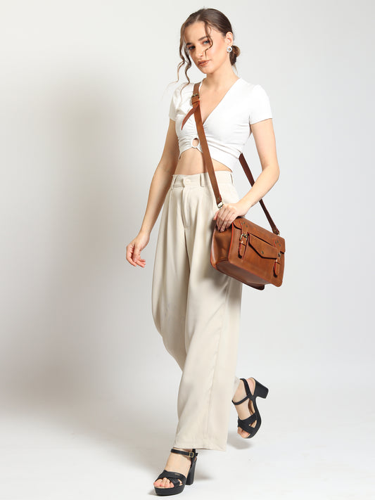 Obsidian leather sling bag — Art Avenue
