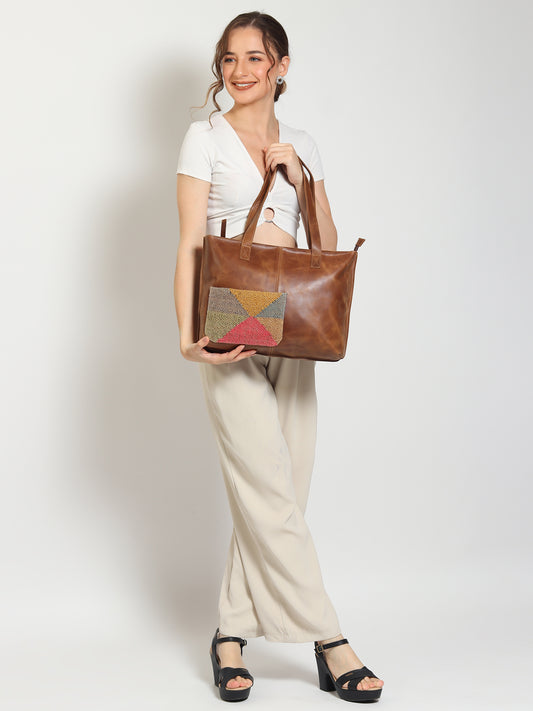 Ezra leather handbag — Art Avenue