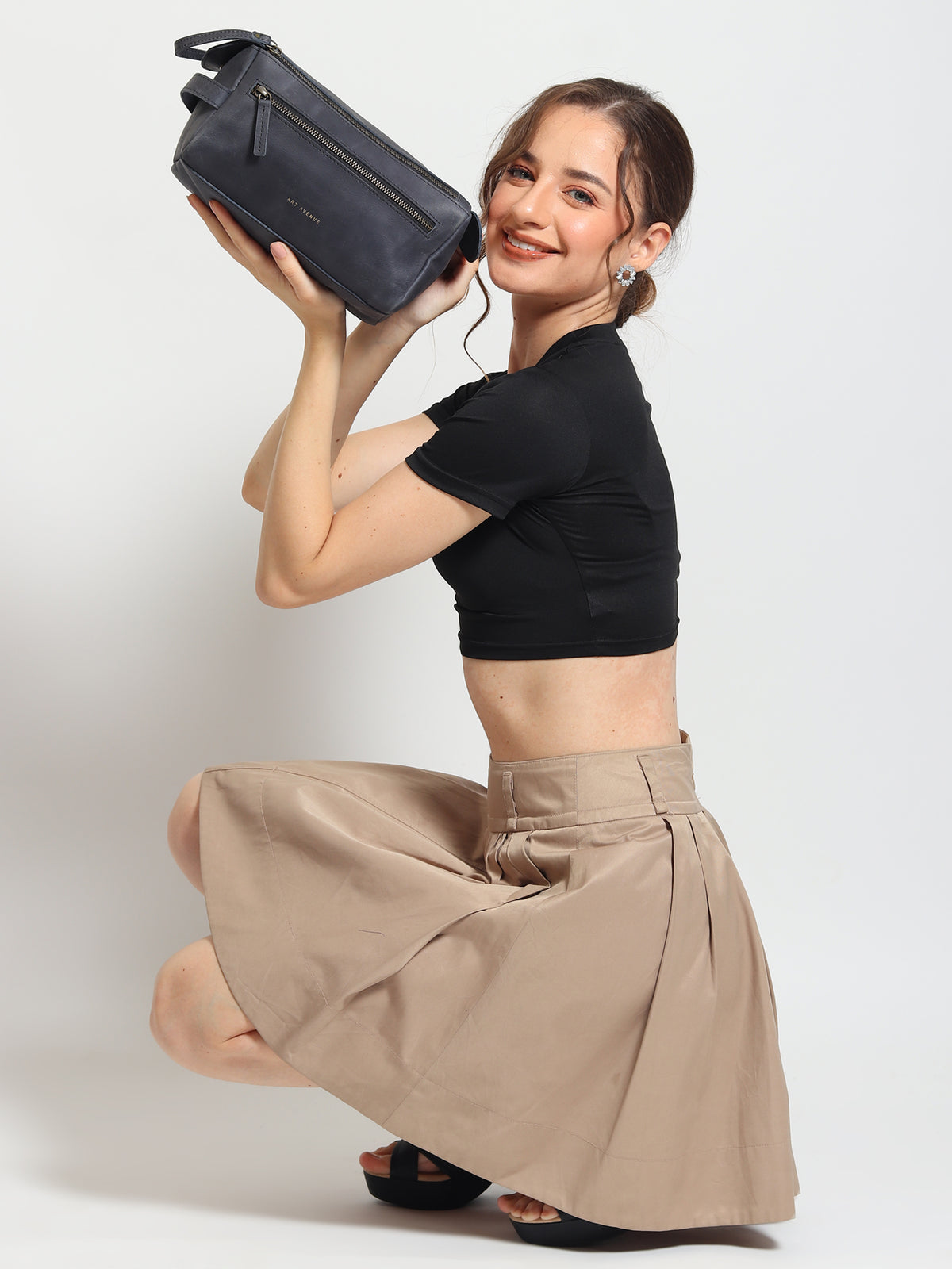 Rosary Leather Box Bag