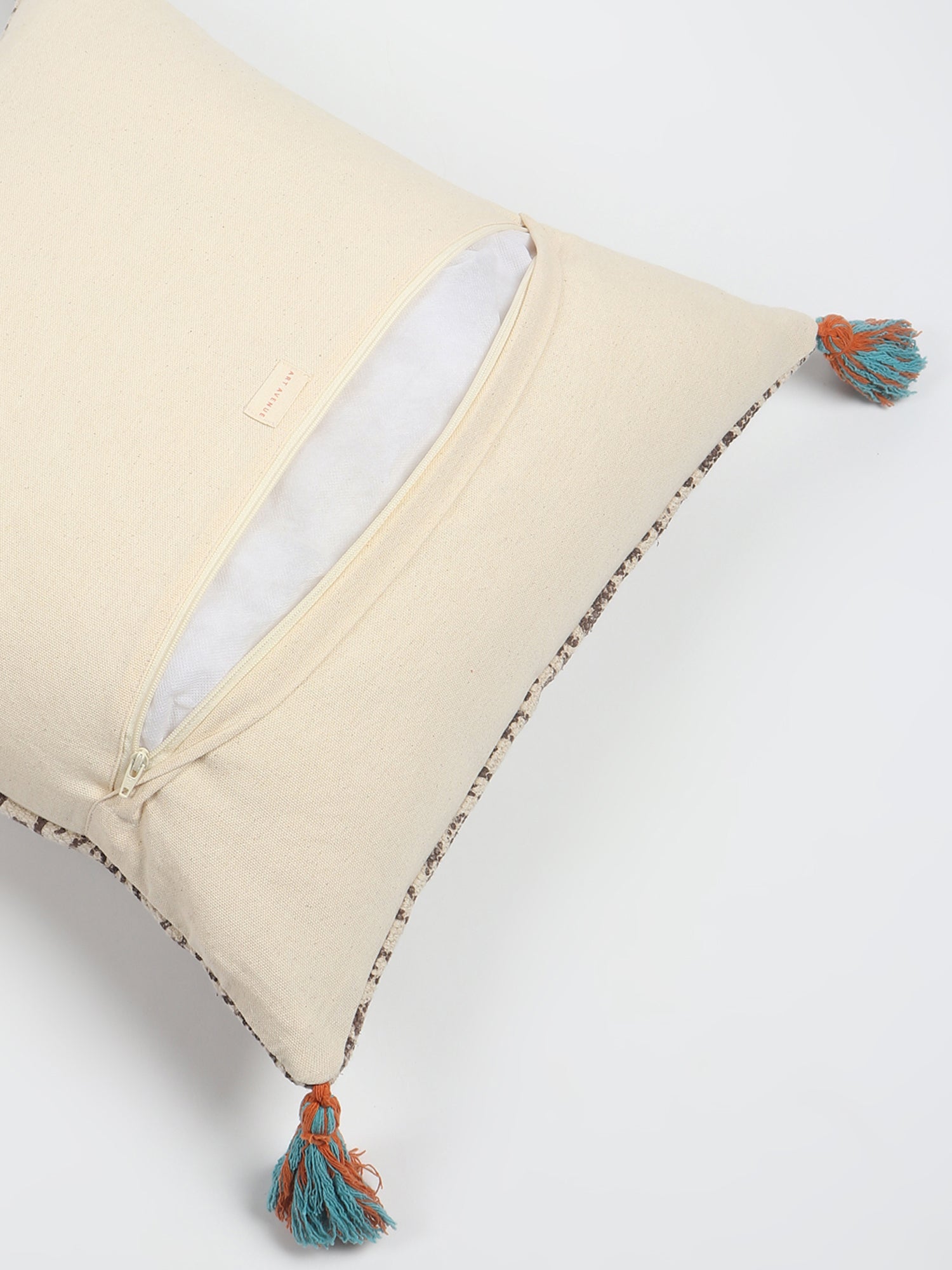 Lily Block-Printed Square Cushion Cover