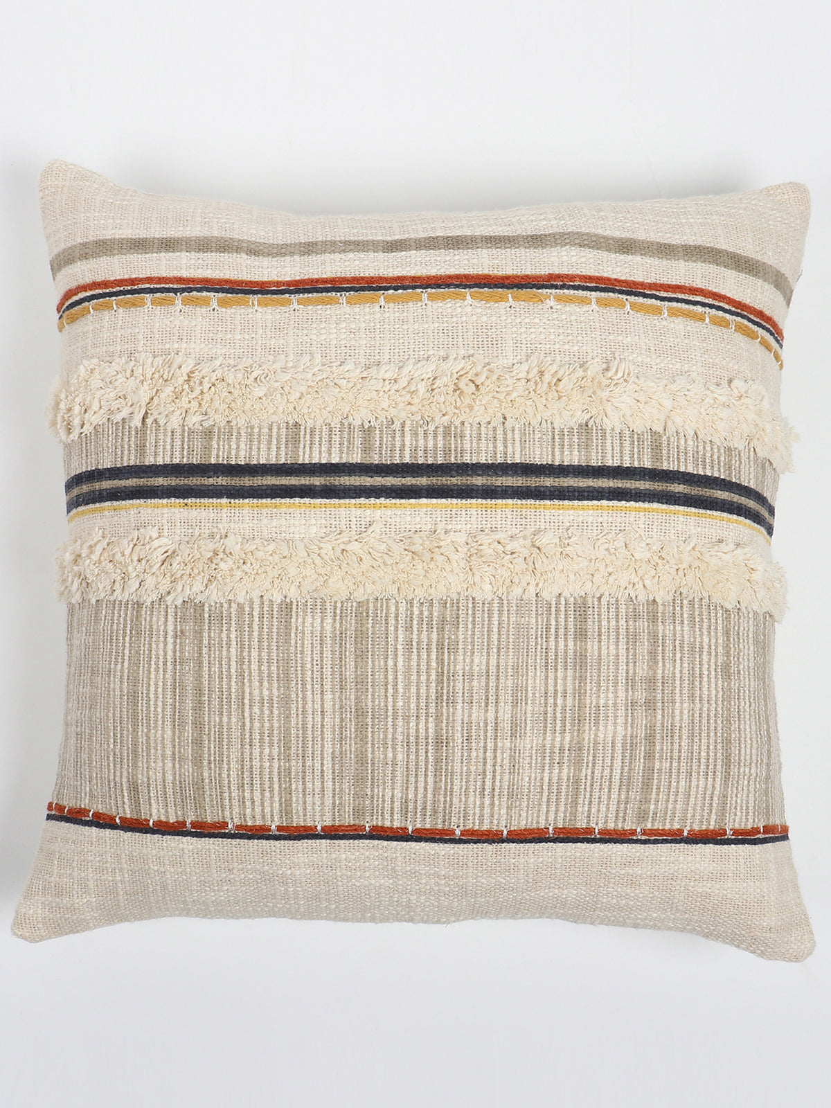 Eithne Printed Tufted Square Cushion Cover