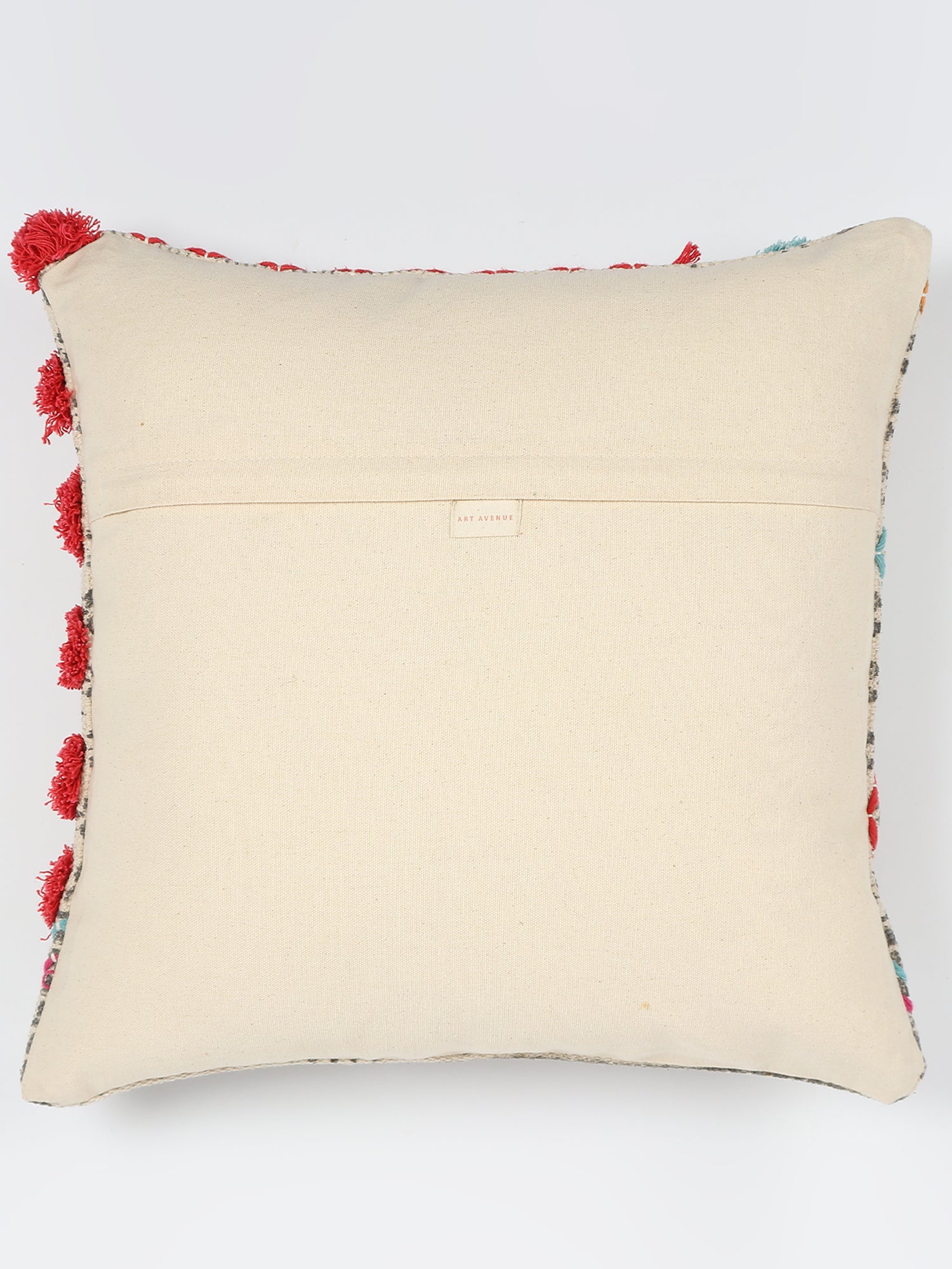 Brisk Block-Printed Square Cushion Cover