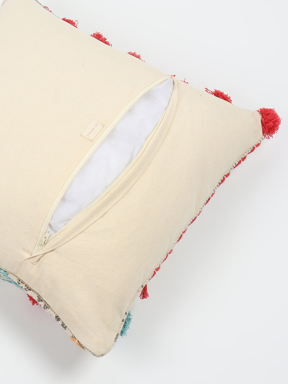 Brisk Block-Printed Square Cushion Cover