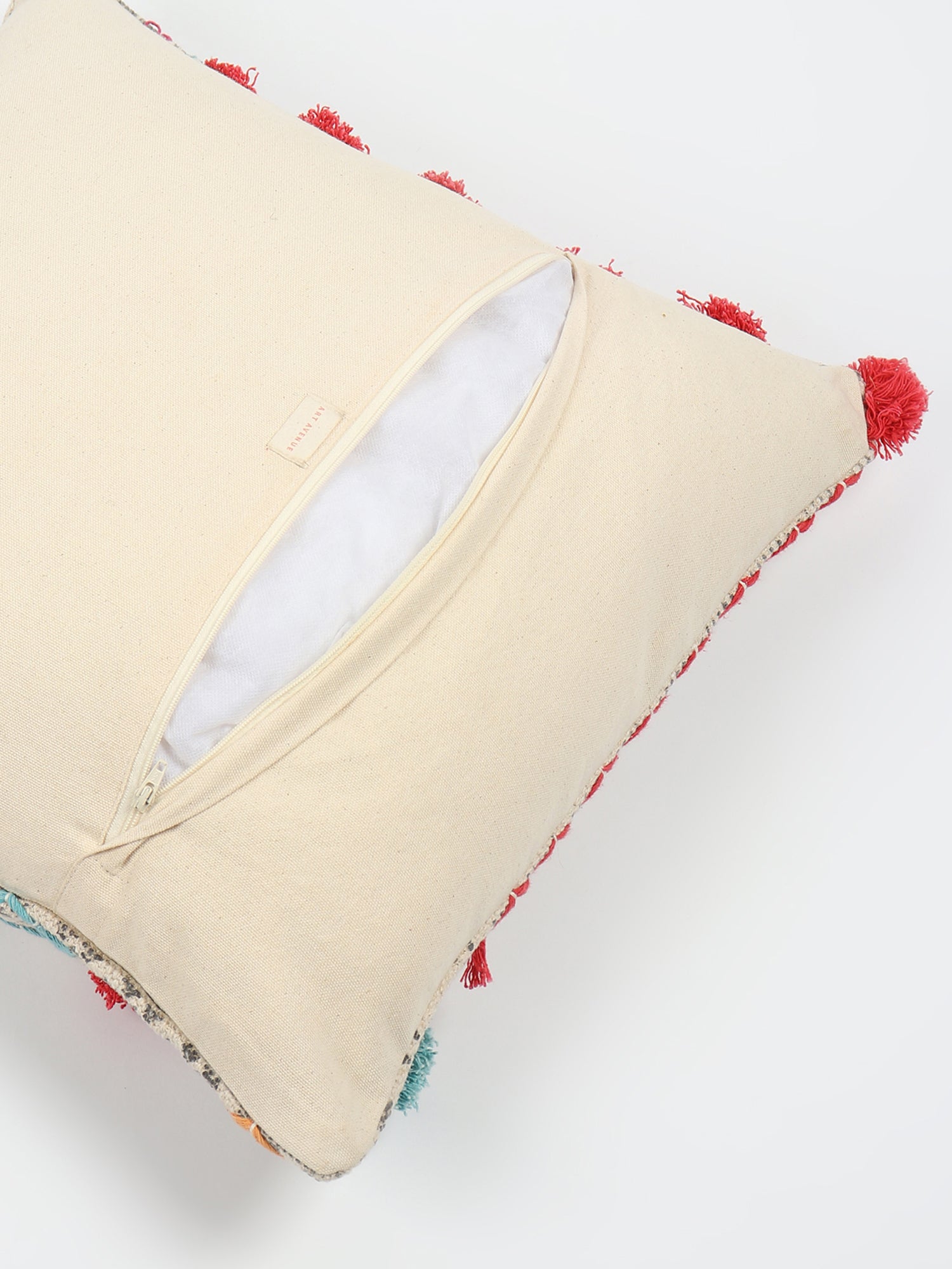 Brisk Block-Printed Square Cushion Cover