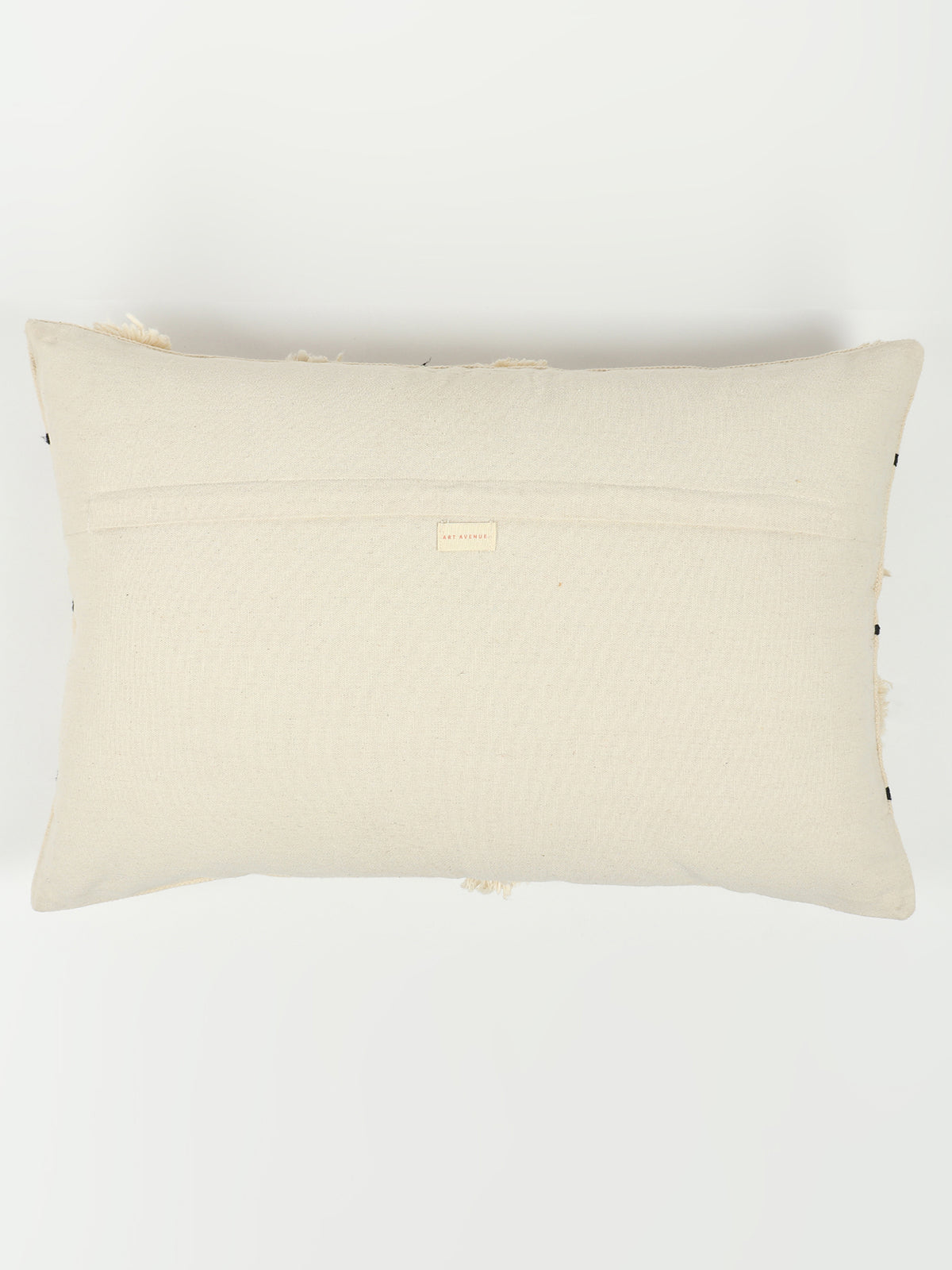 Shiroi Hand-Embroidered Pom-Pom Lumbar Cushion Cover