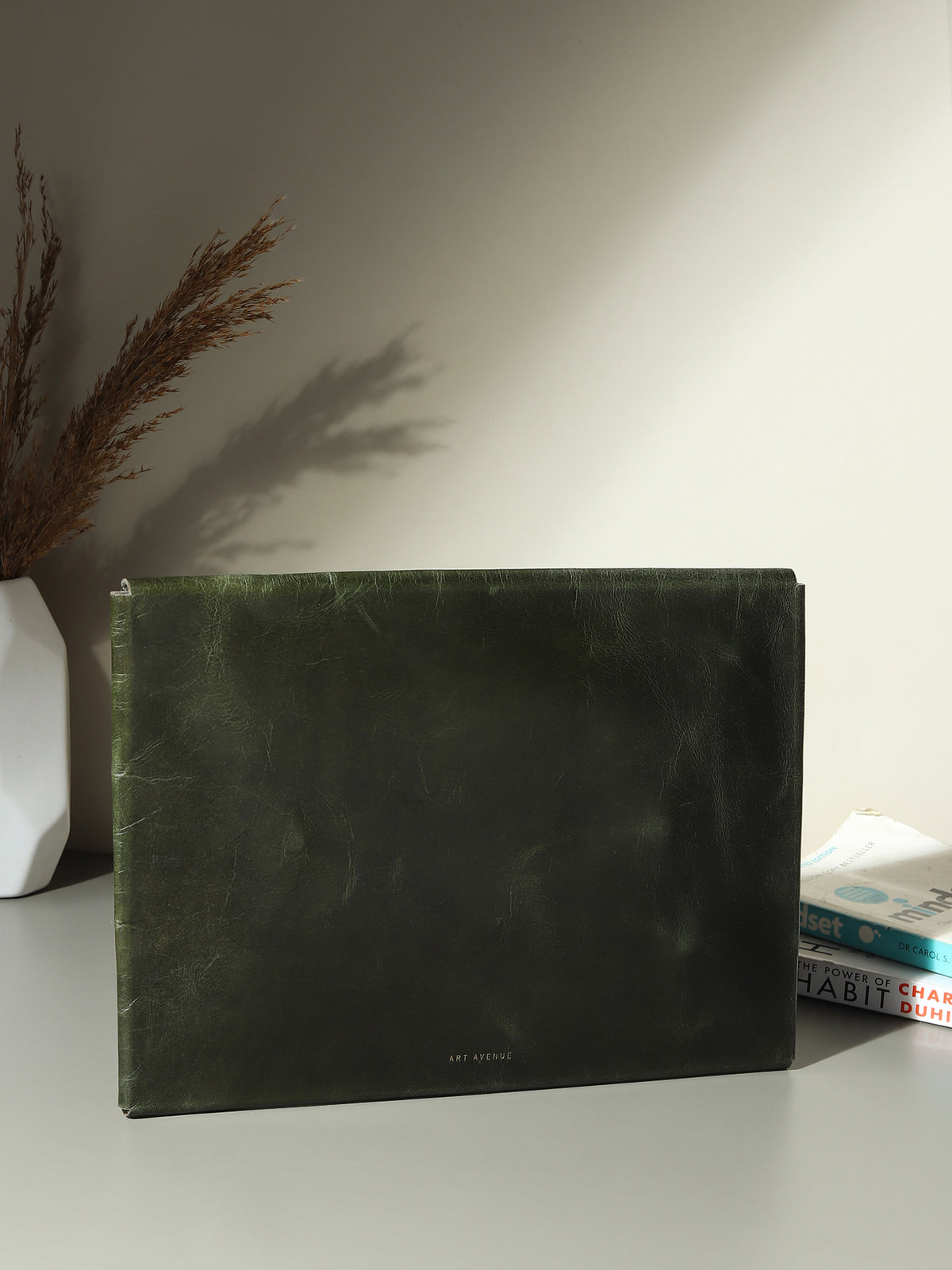 Harvey leather laptop sleeve interior — Art Avenue