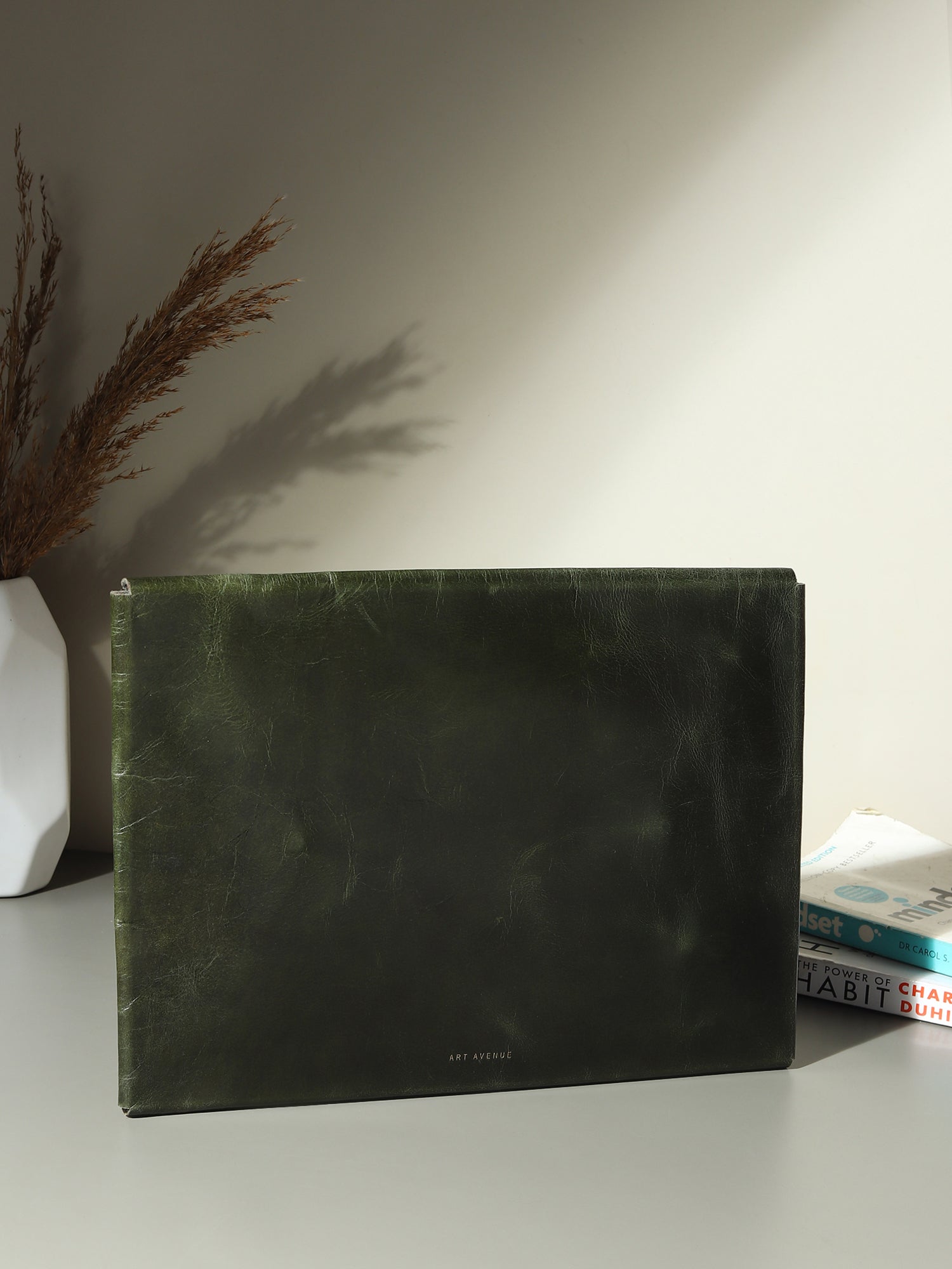 Harvey leather laptop sleeve interior — Art Avenue