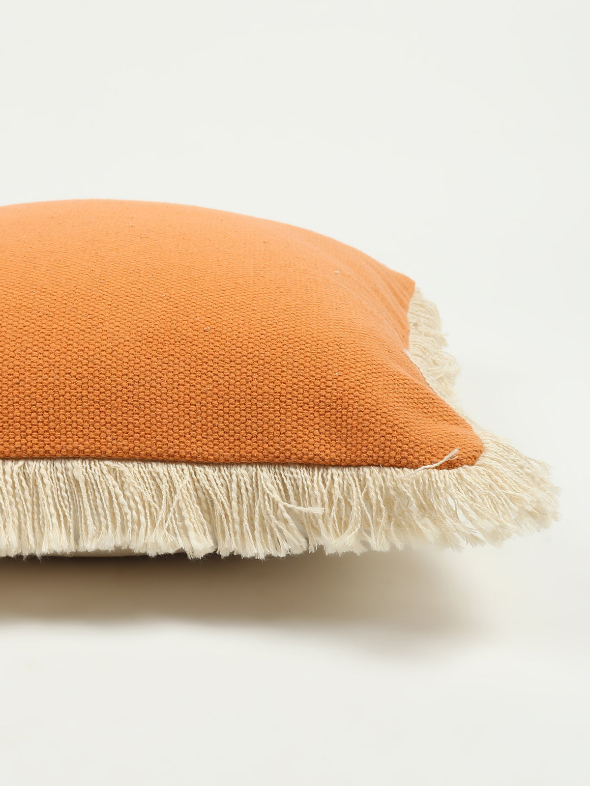 Gunnr Solid Orange Square Cushion Cover