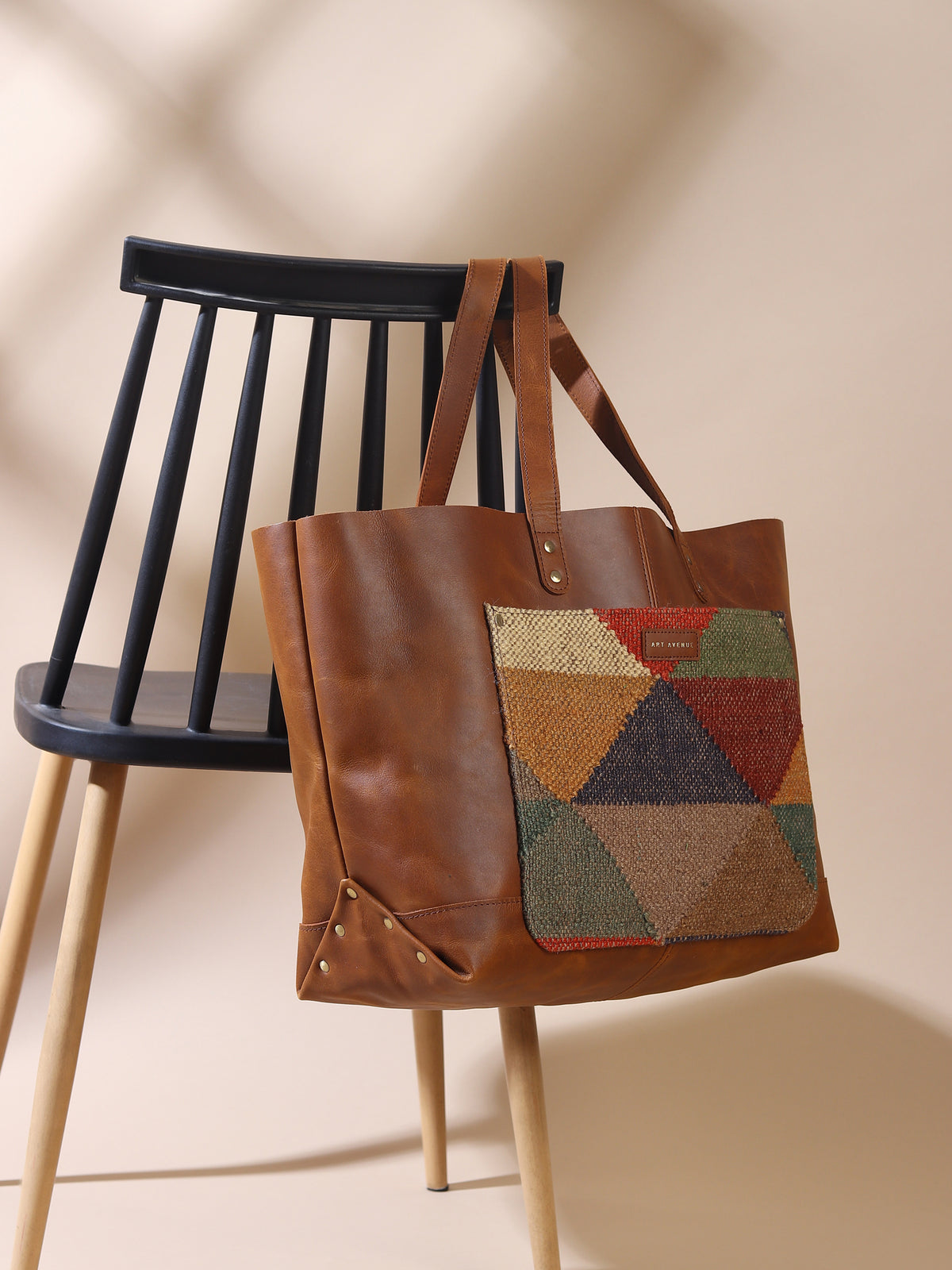 Sarah kilim handbag lifestyle — Art Avenue