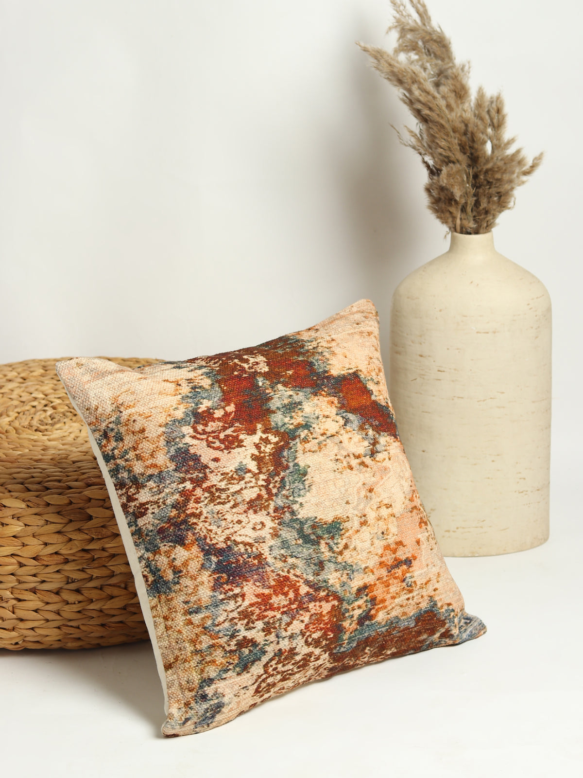 Cerere Block-Printed Square Cushion Cover