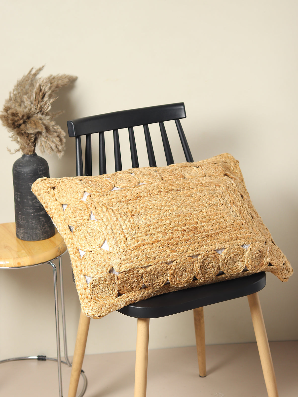 Althaia Braided Jute Lumbar Cushion Cover