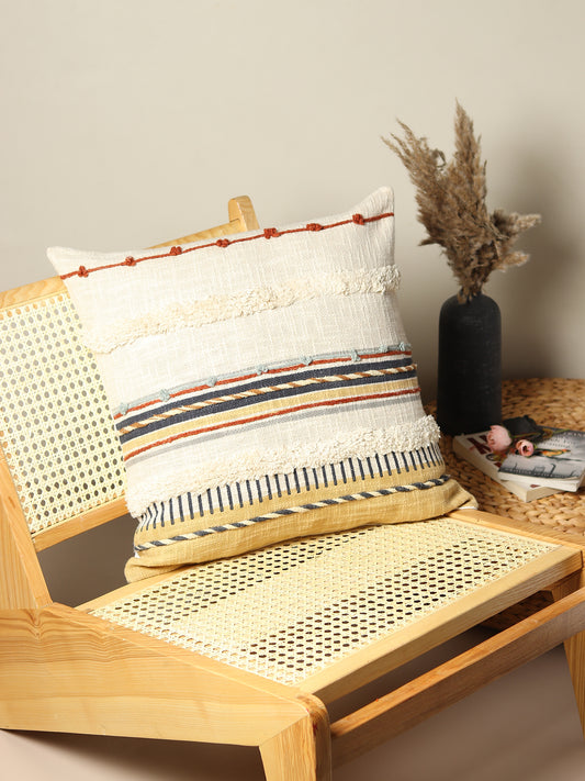 Chione Hand-Embroidered Square Cushion Cover
