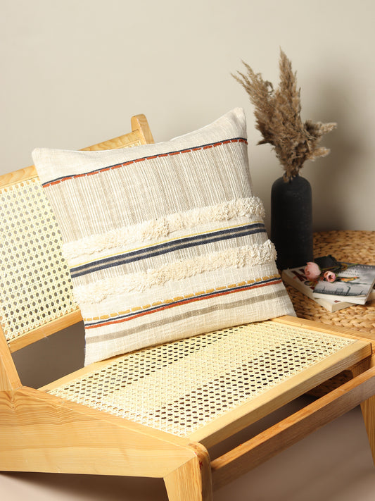 Eithne Printed Tufted Square Cushion Cover