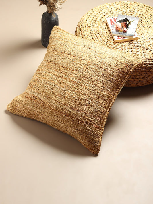 Xquic Braided Jute Square Cushion Cover