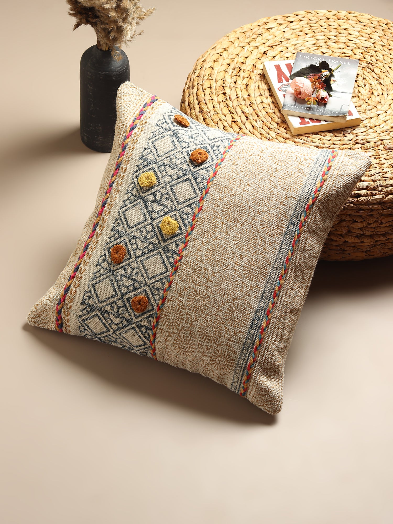 Dione Printed Square Cushion Cover