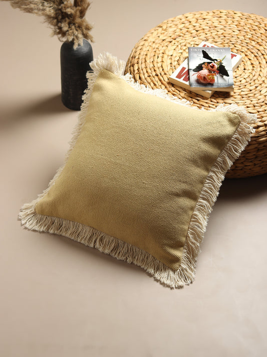 Zeus Solid Blue Square Cushion Cover