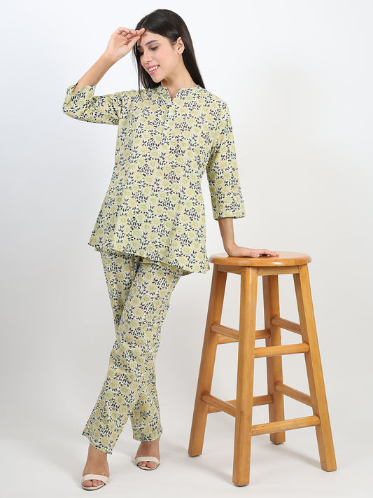 Zest floral Printed Cotton Co-ord Set