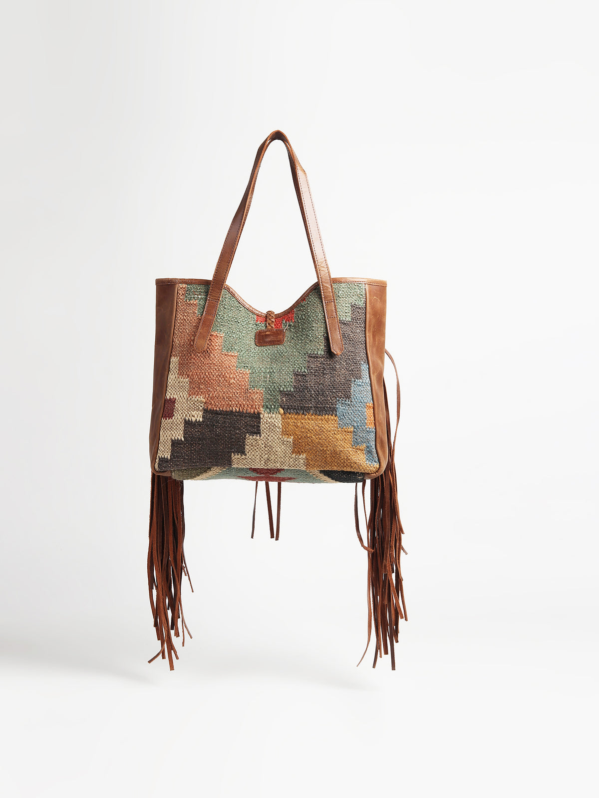 Bohemian handbag on model — Art Avenue