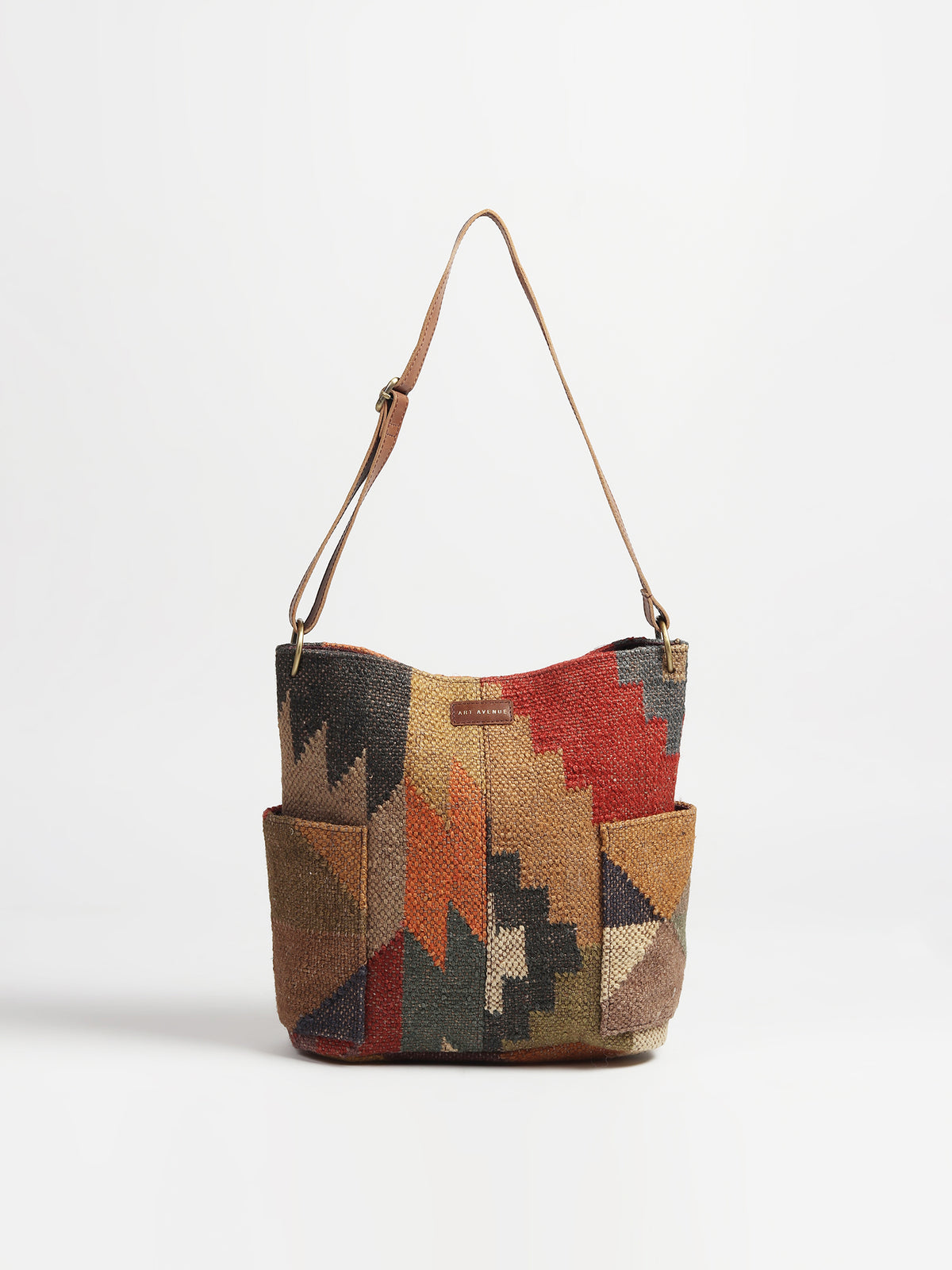 Doodle kilim handbag hardware detail — Art Avenue
