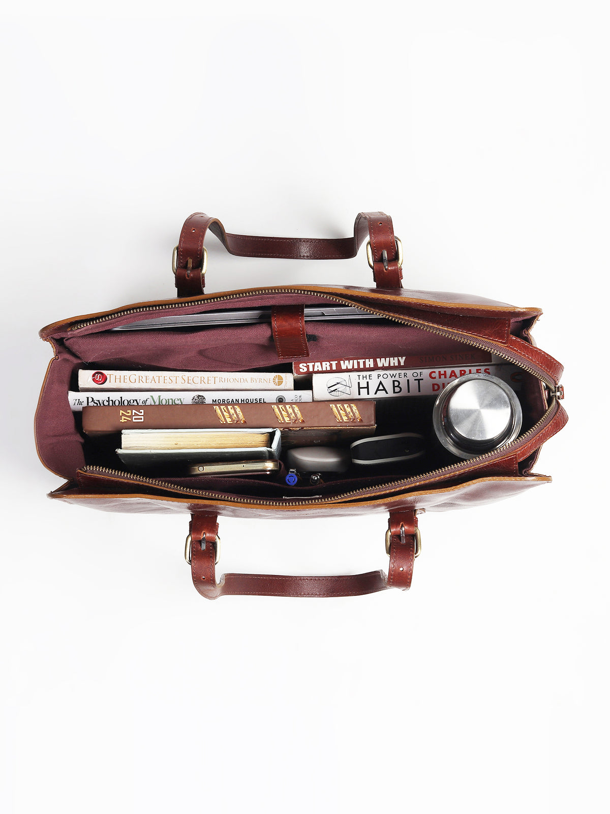 Adieu leather laptop bag on shoulder — Art Avenue