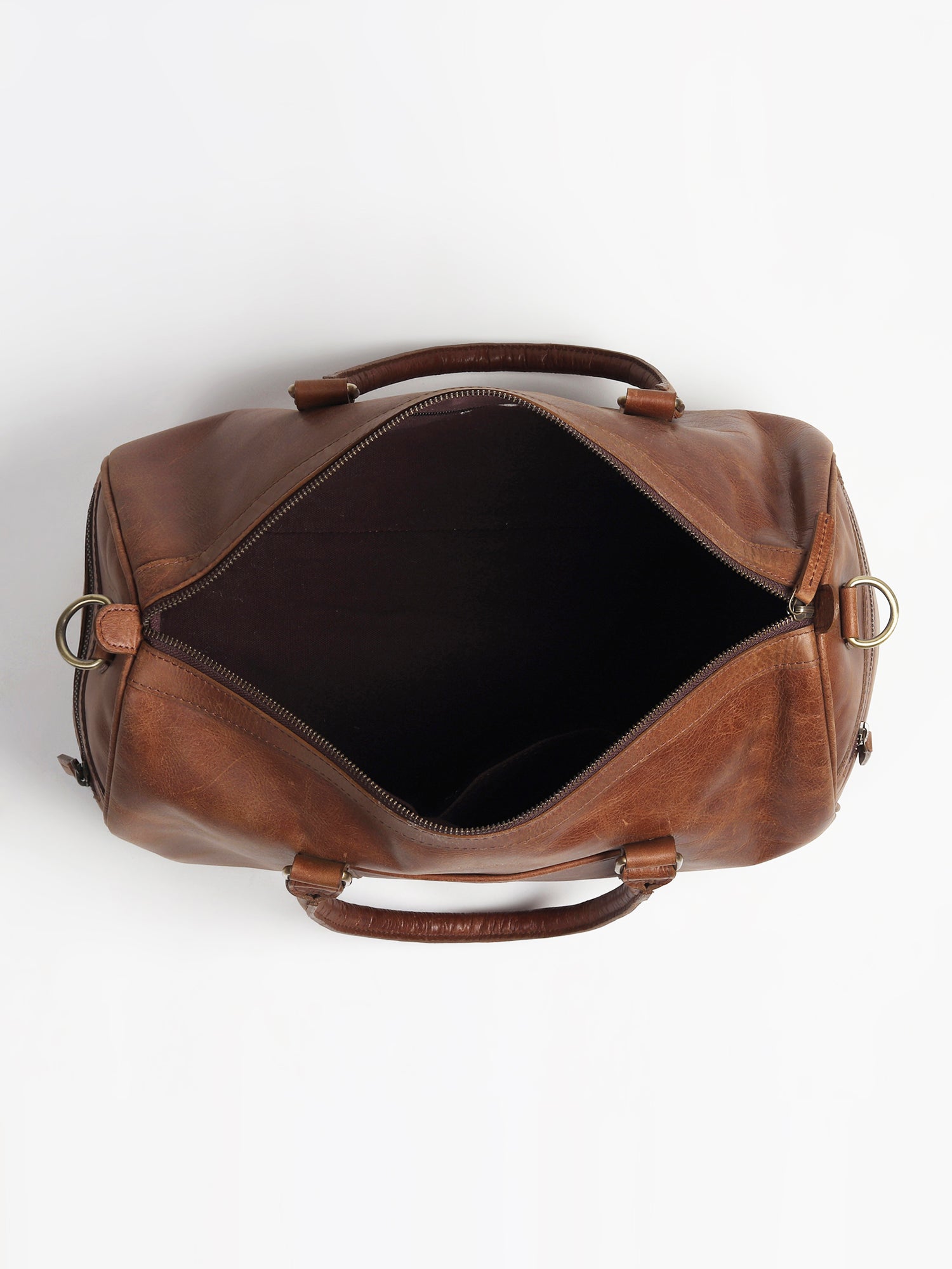 Aviator duffle bag closure and strap detail — Art Avenue