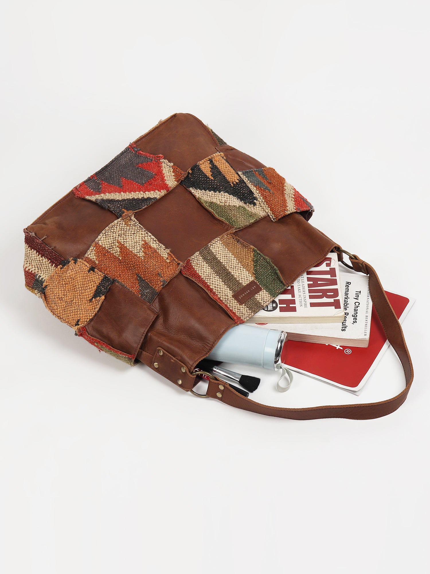 Behoove kilim patchwork handbag hardware detail — Art Avenue