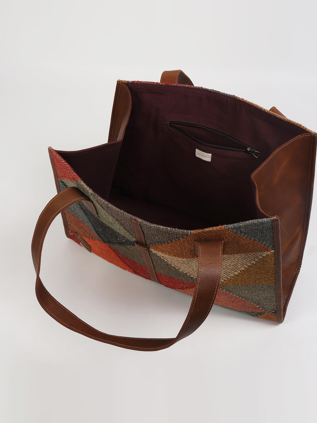 Umbra kilim handbag hardware detail — Art Avenue