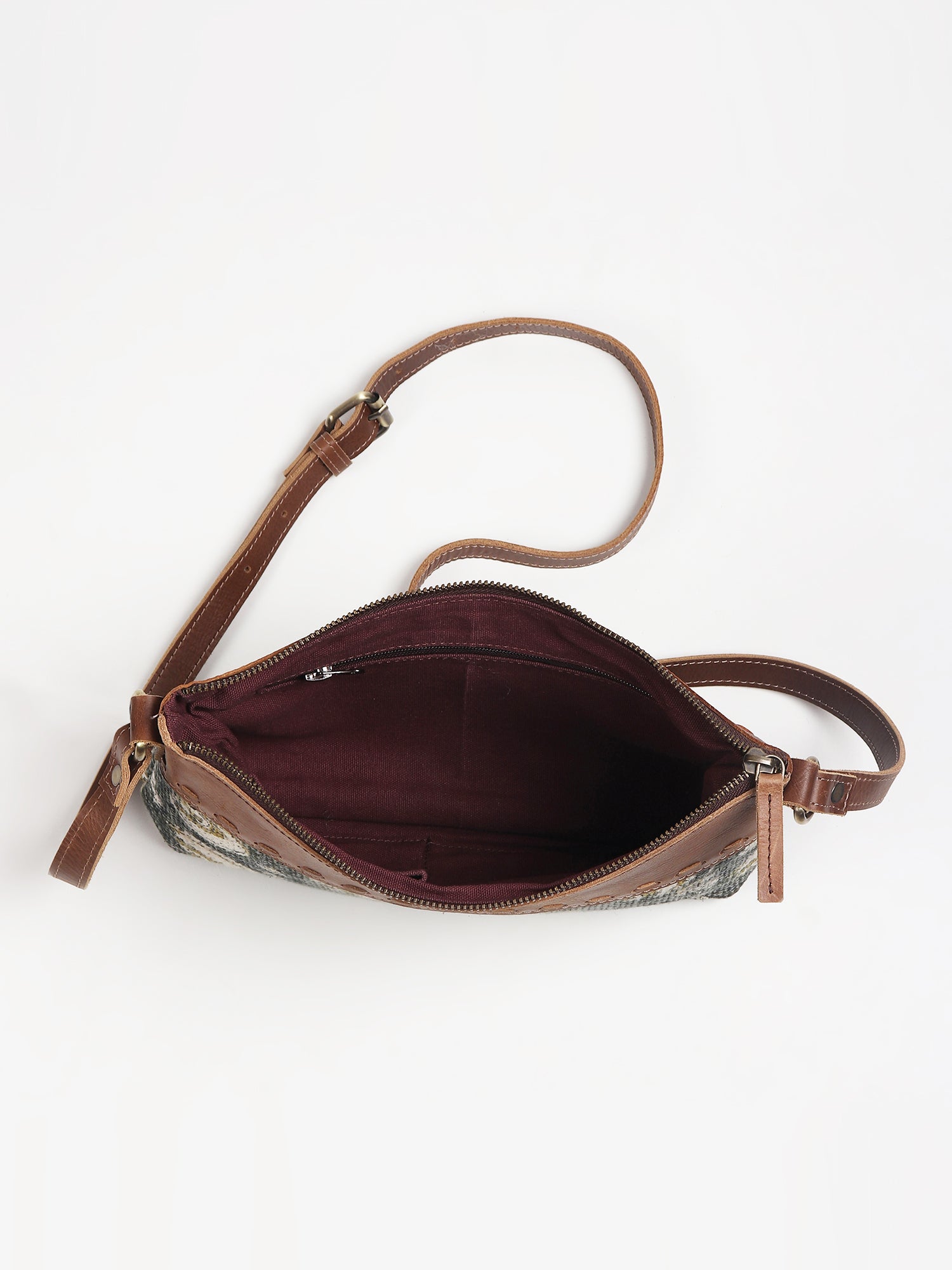 Adam sling bag on model — Art Avenue