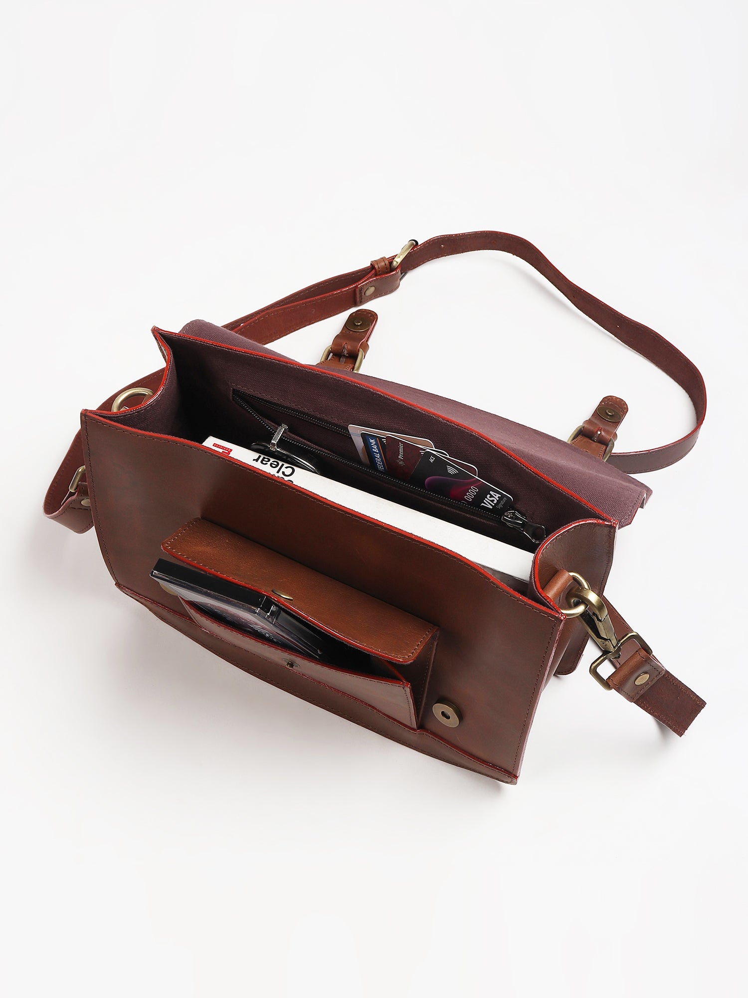 Obsidian sling bag interior — Art Avenue