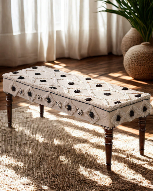 Cotton Upholstered Bench — Art Avenue