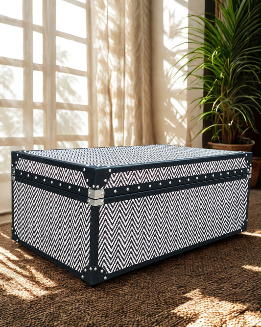 Zigzag kilim storage trunk — Art Avenue