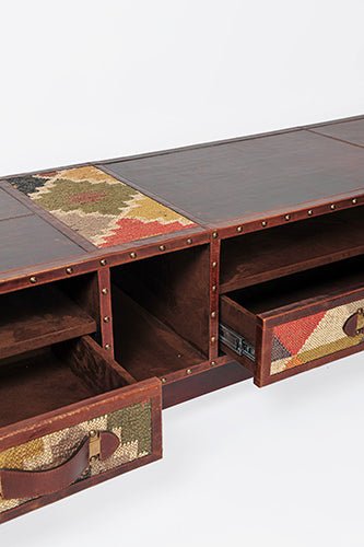 Handcrafted solid wood TV unit — Art Avenue