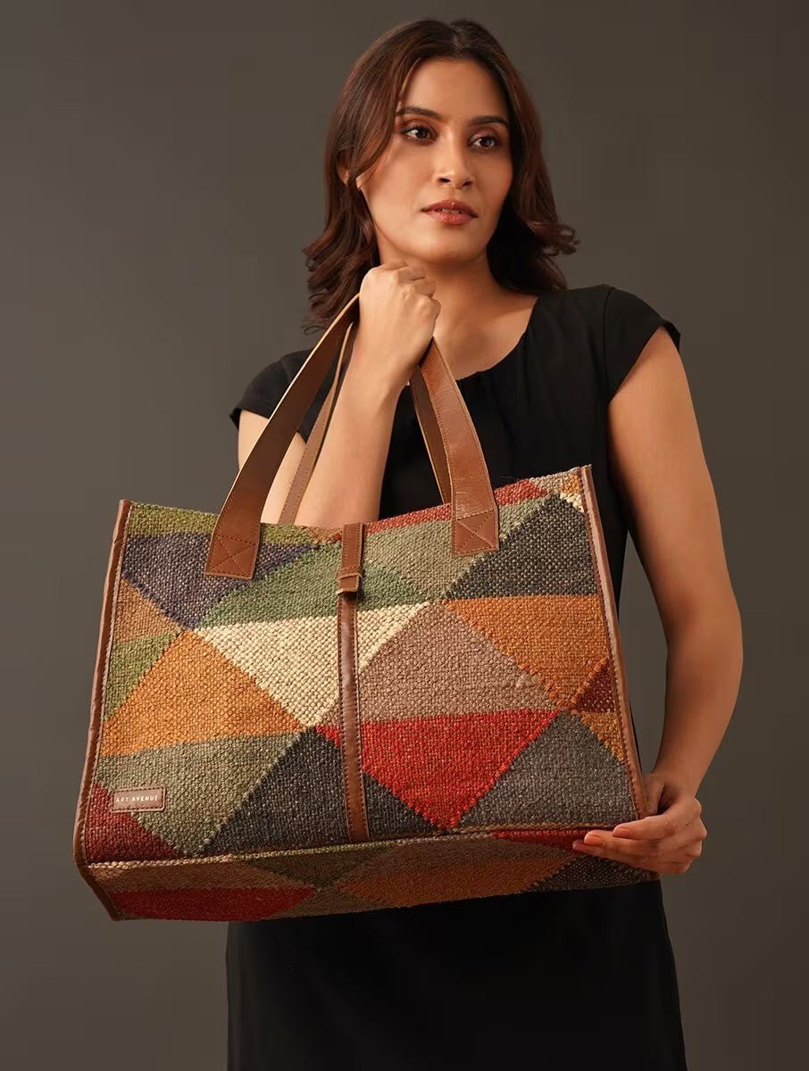Umbra kilim handbag lifestyle — Art Avenue