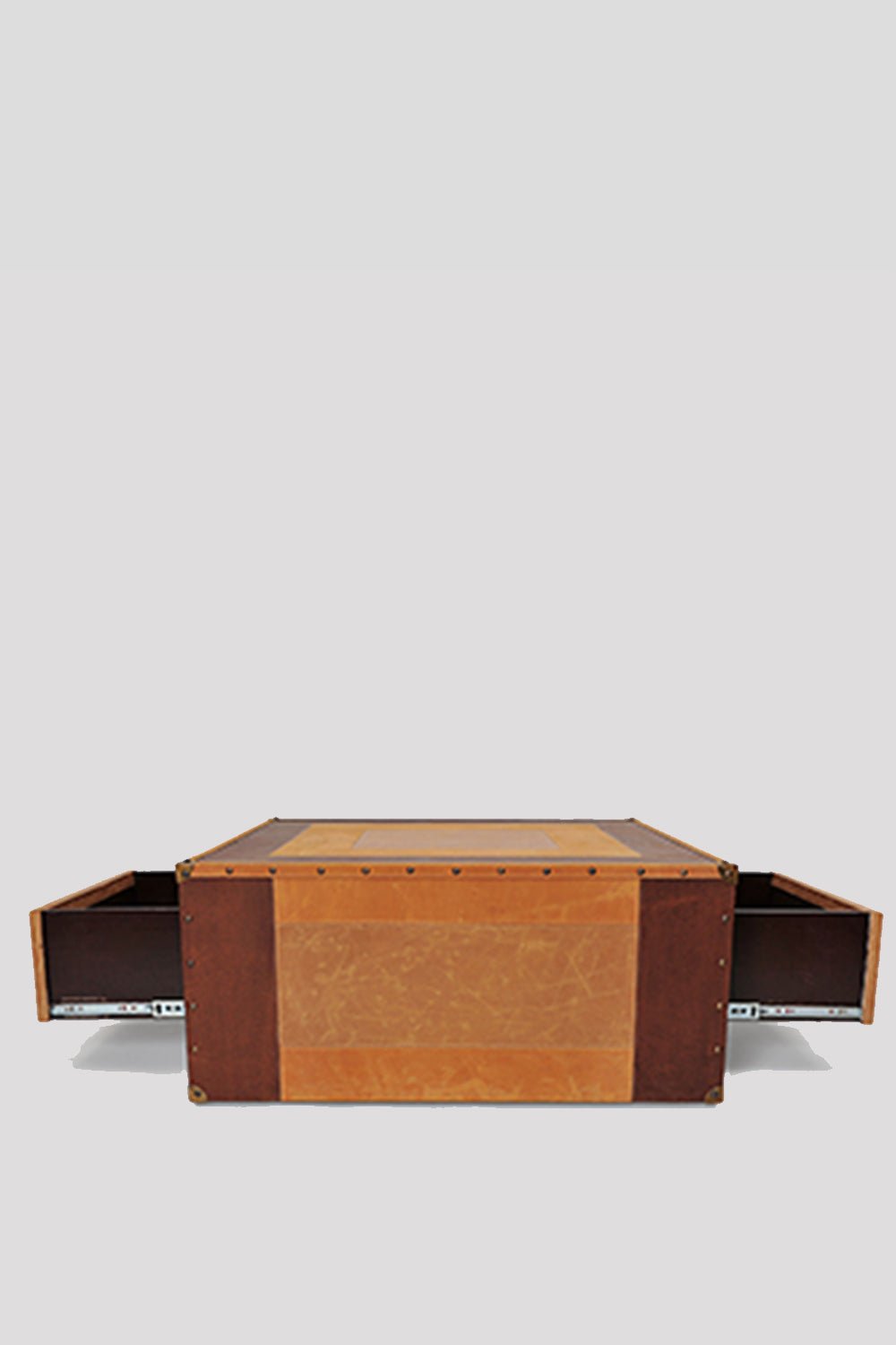 Malabar leather coffee table — top surface — Art Avenue