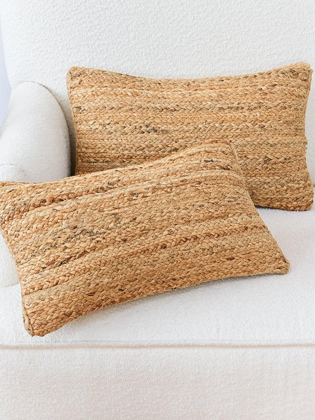 BELLARY- LUMBAR CUSHION COVER - JUTE BRAIDED - ART AVENUE