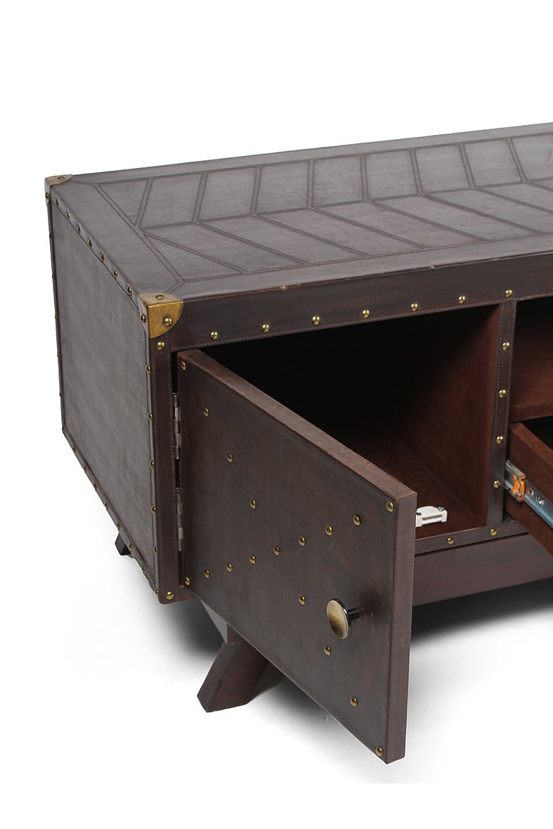 FAIRFIELD TV UNIT - LEATHER - ART AVENUE