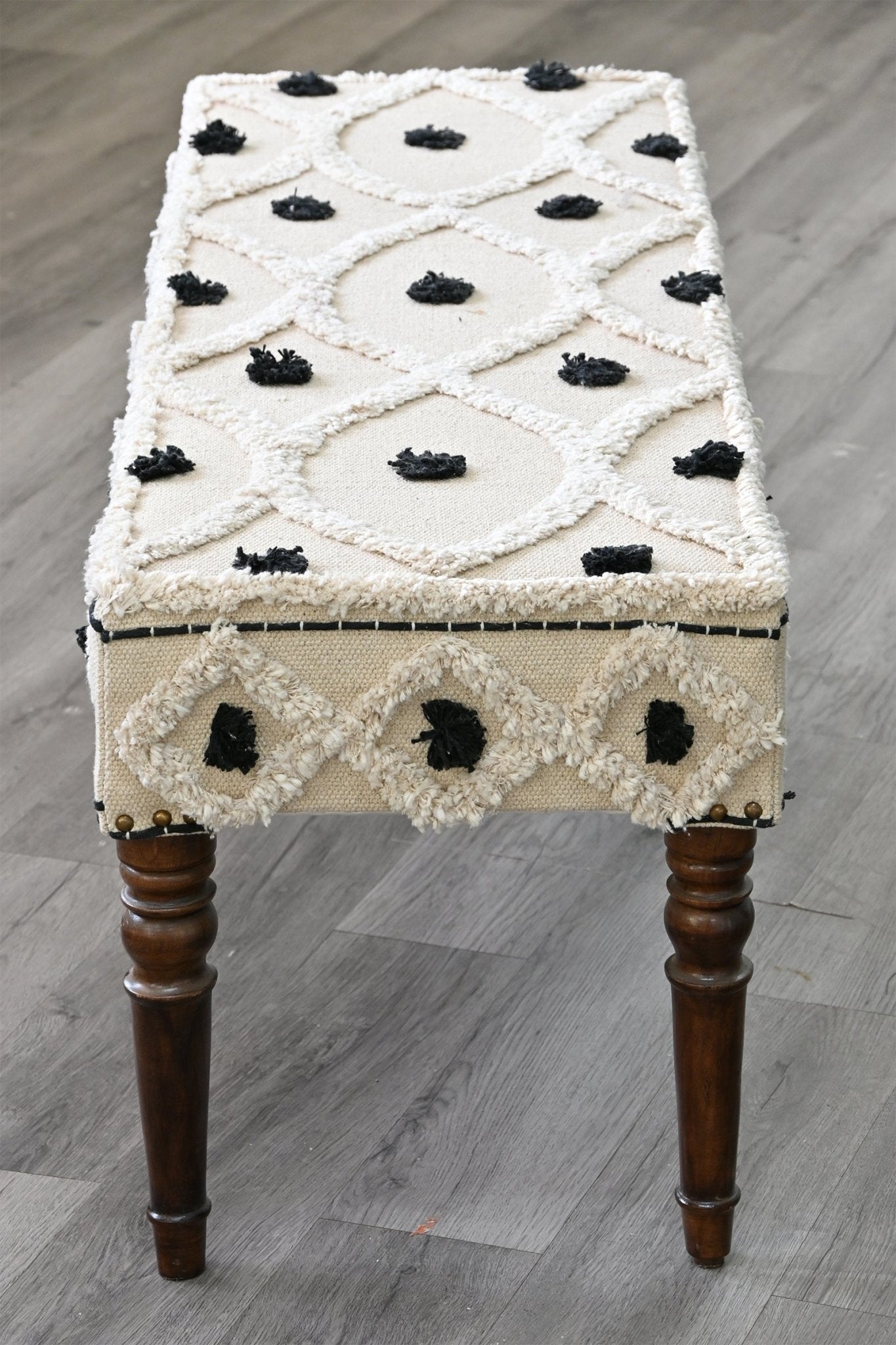 Kiwi cotton upholstered storage bench — Art Avenue