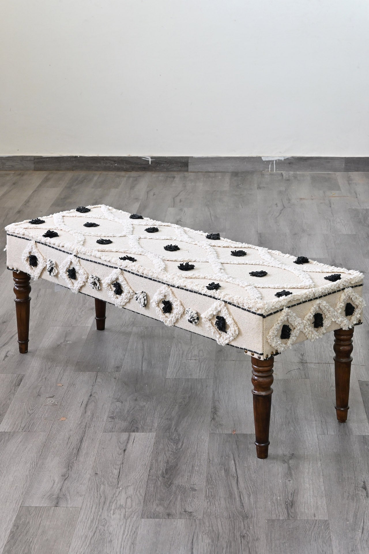 Kiwi upholstered bench — front view — Art Avenue