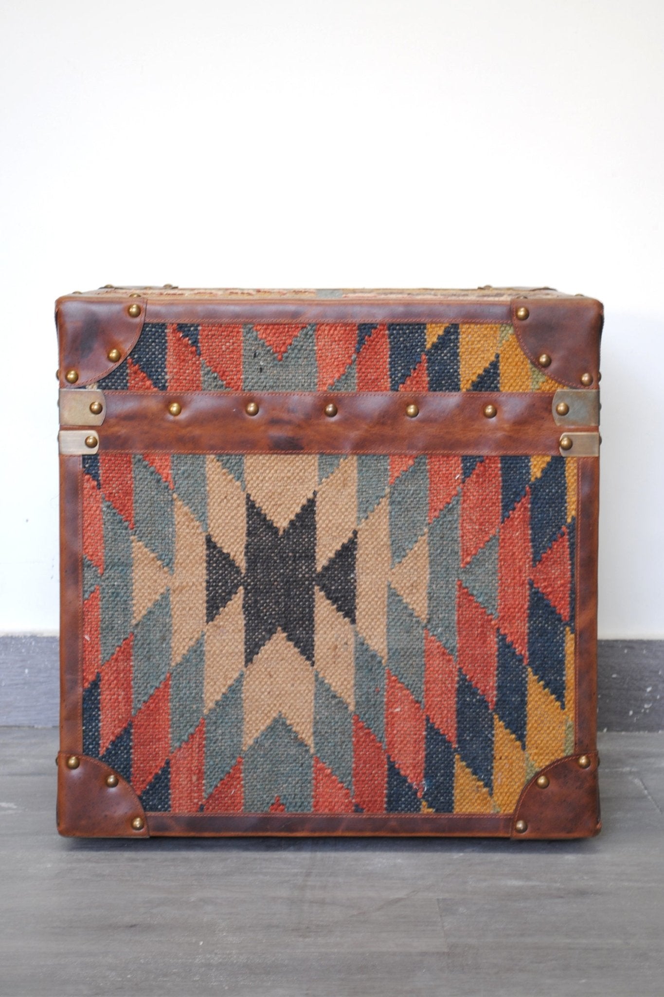 Dunhill kilim trunk — open view — Art Avenue