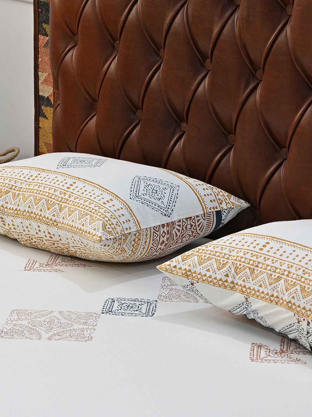 EUPHORIA COTTON PRINTED DOUBLE BEDSHEET WITH PILLOW - ART AVENUE
