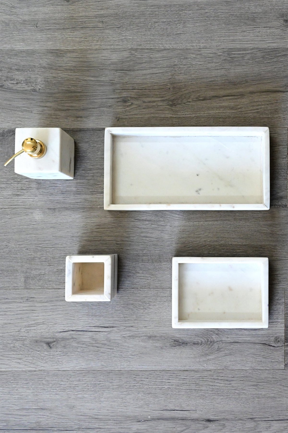 FLORENCE WHITE MARBLE BATHROOM SET - ART AVENUE