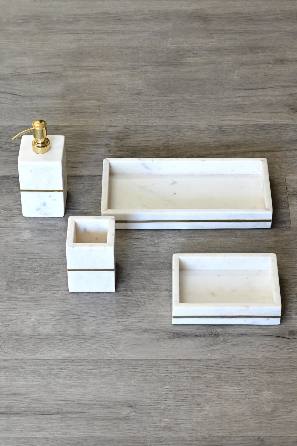 FLORENCE WHITE MARBLE BATHROOM SET - ART AVENUE