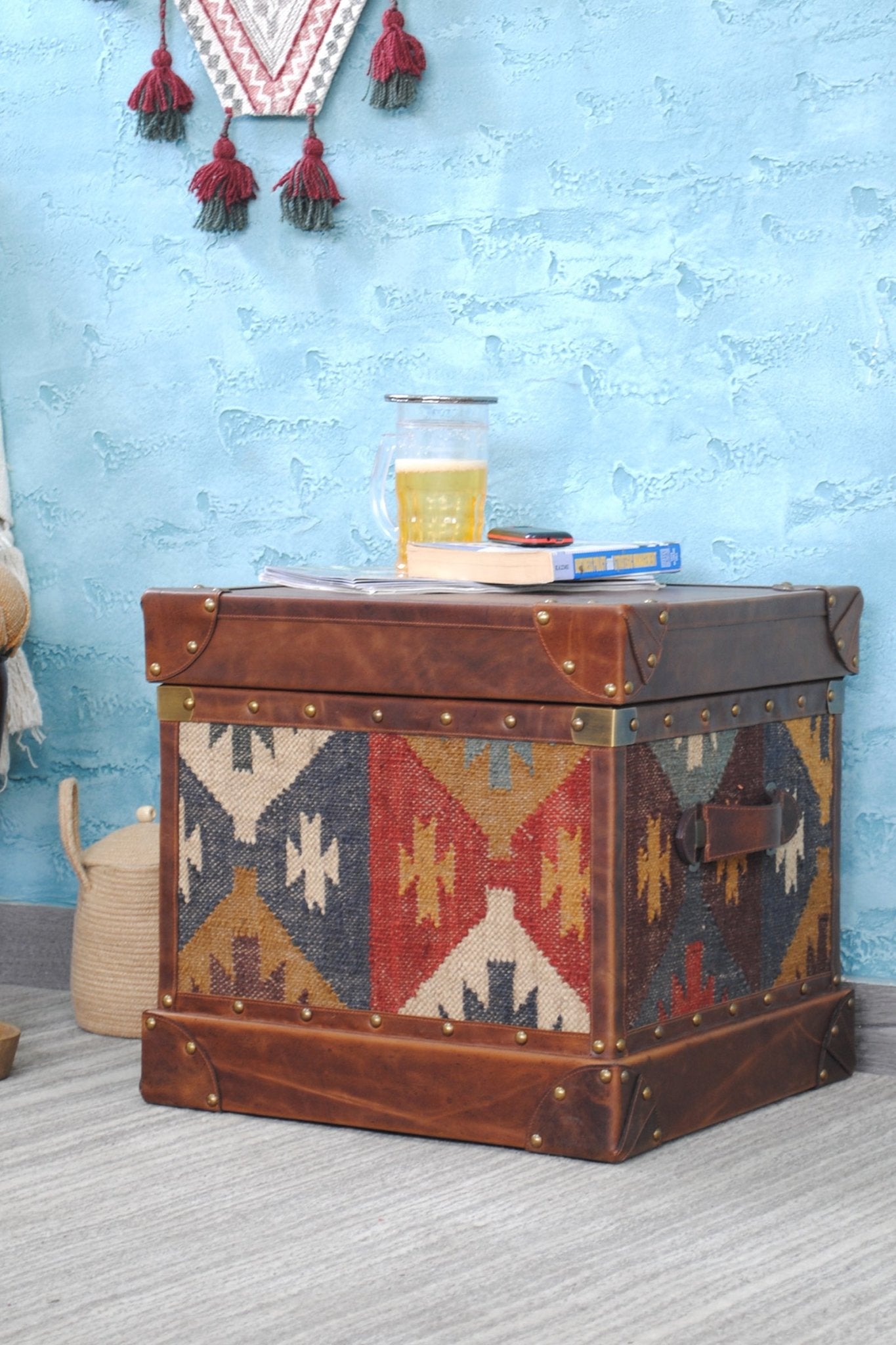 Kilim trunk lid and panel detail — Art Avenue