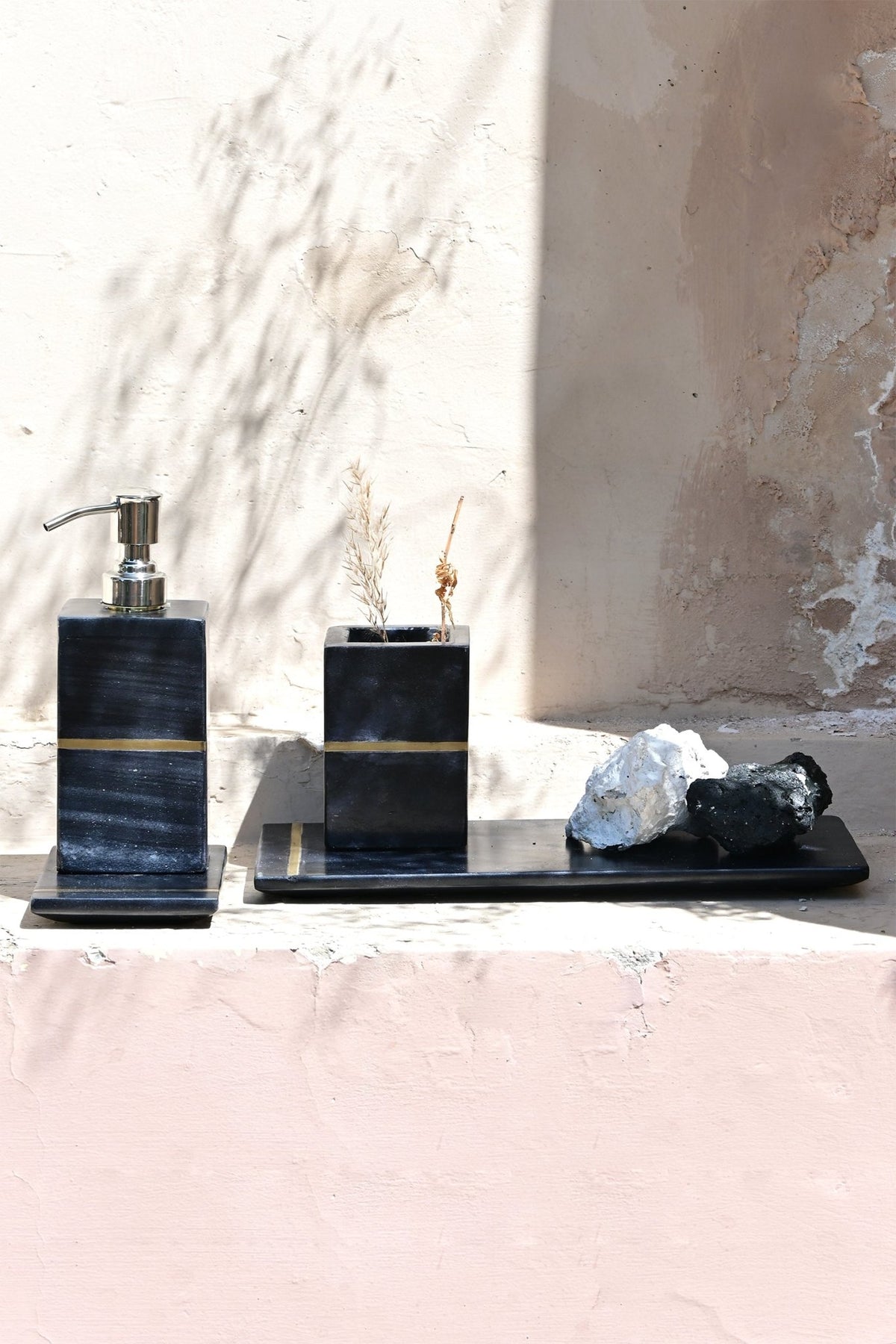 STARLIGHT BLACK MARBLE BATHROOM SET - ART AVENUE