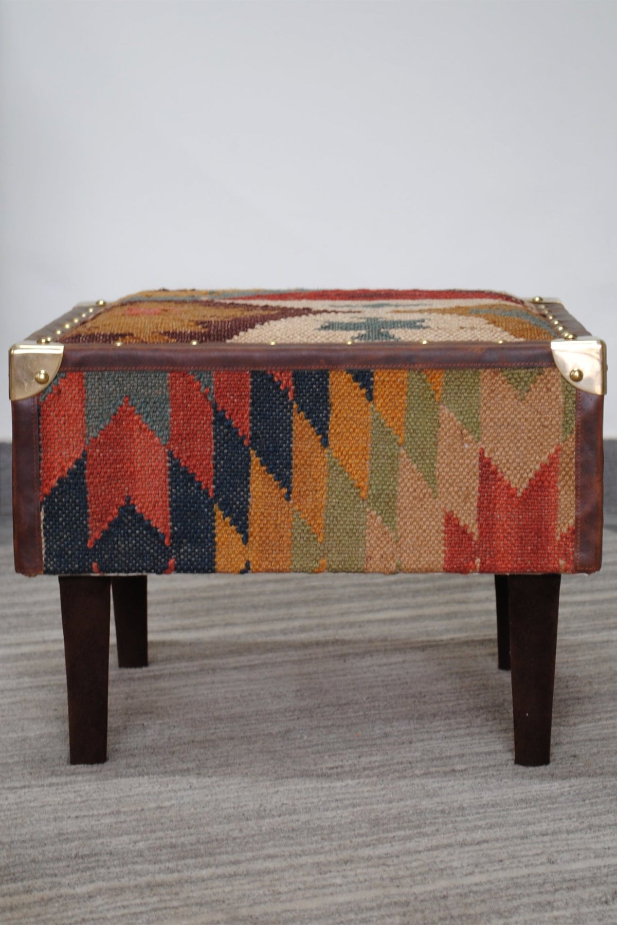 Mudra kilim ottoman from above — Art Avenue