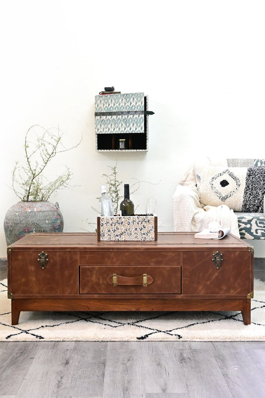 Tulum leather coffee table — Art Avenue